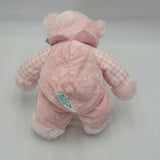 Russ Baby Pink White Checkered Teddy Bear Jiggles Ball Bell Inside NWT 12"