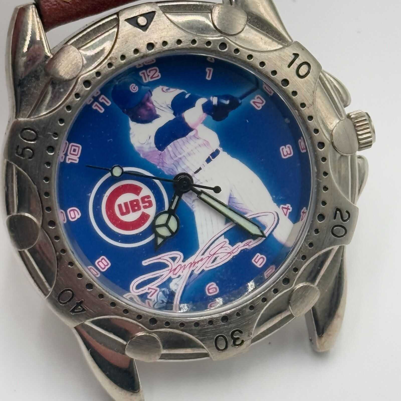 Sammy Sosa Cubs Homerun Hero Quartz Watch 1998 MLB Japan Movt Genuine Leather