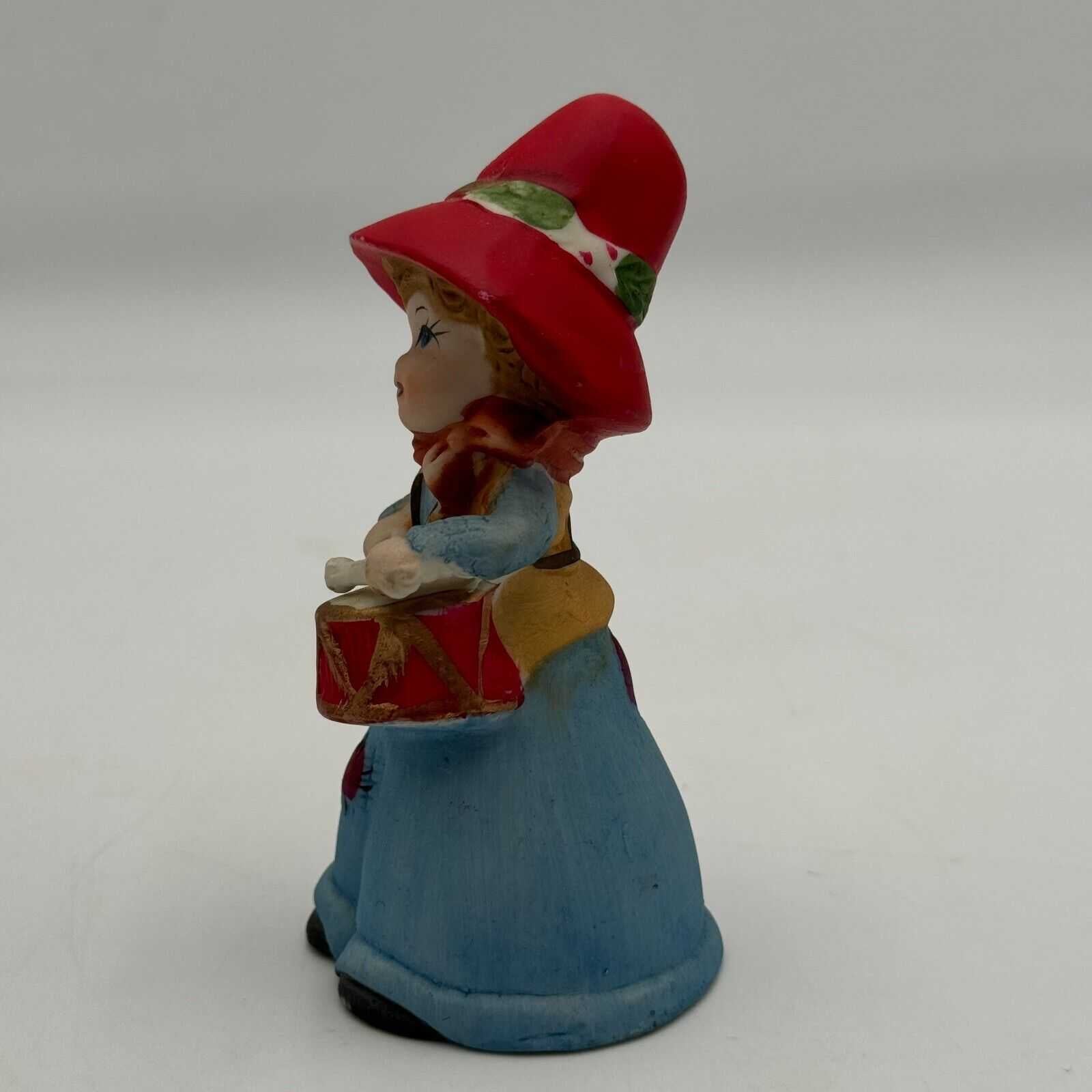 Set of 2 Jasco Merri Bells 4.5in Porcelain Figurines 1978 Little Drummer Boy