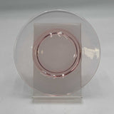 Set of 2 Pink Plates Decorative Saucer Glass 7x7 inches