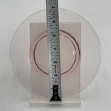 Set of 2 Pink Plates Decorative Saucer Glass 7x7 inches