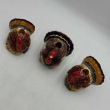 Set of 3 Classic Fitz & Floyd Thanksgiving Turkey Candle Holders OmniBus