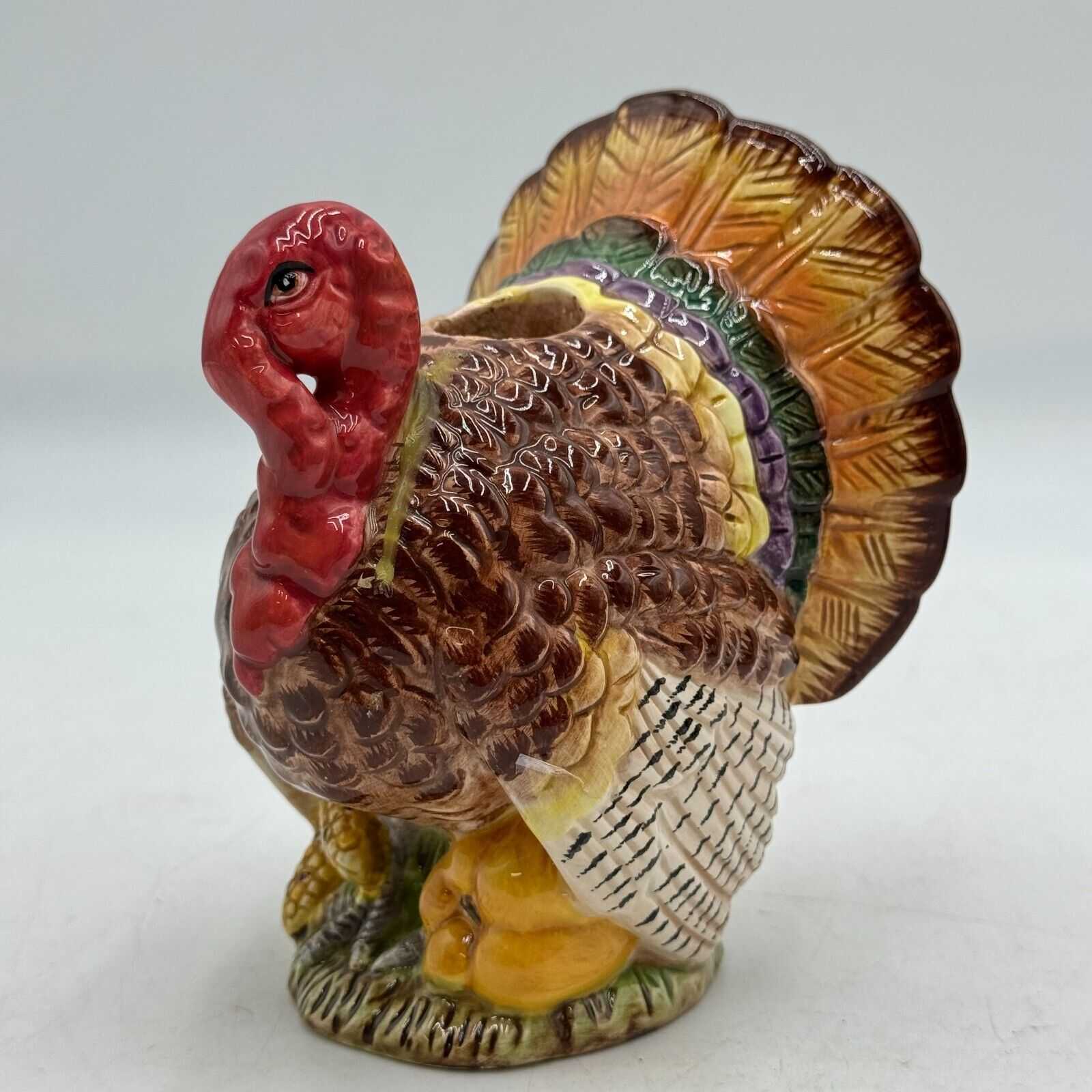 Set of 3 Classic Fitz & Floyd Thanksgiving Turkey Candle Holders OmniBus