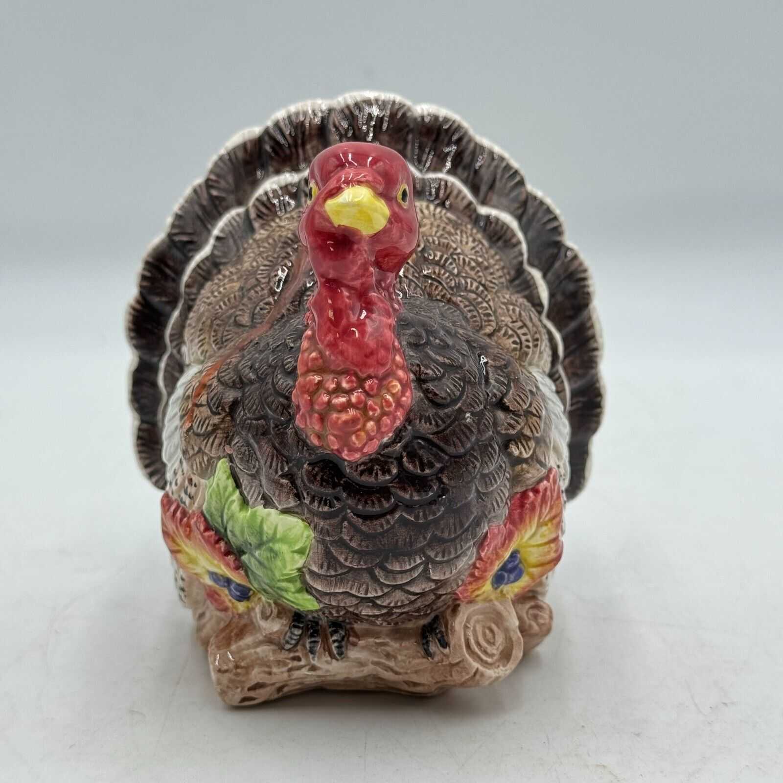 Set of 3 Classic Fitz & Floyd Thanksgiving Turkey Candle Holders OmniBus