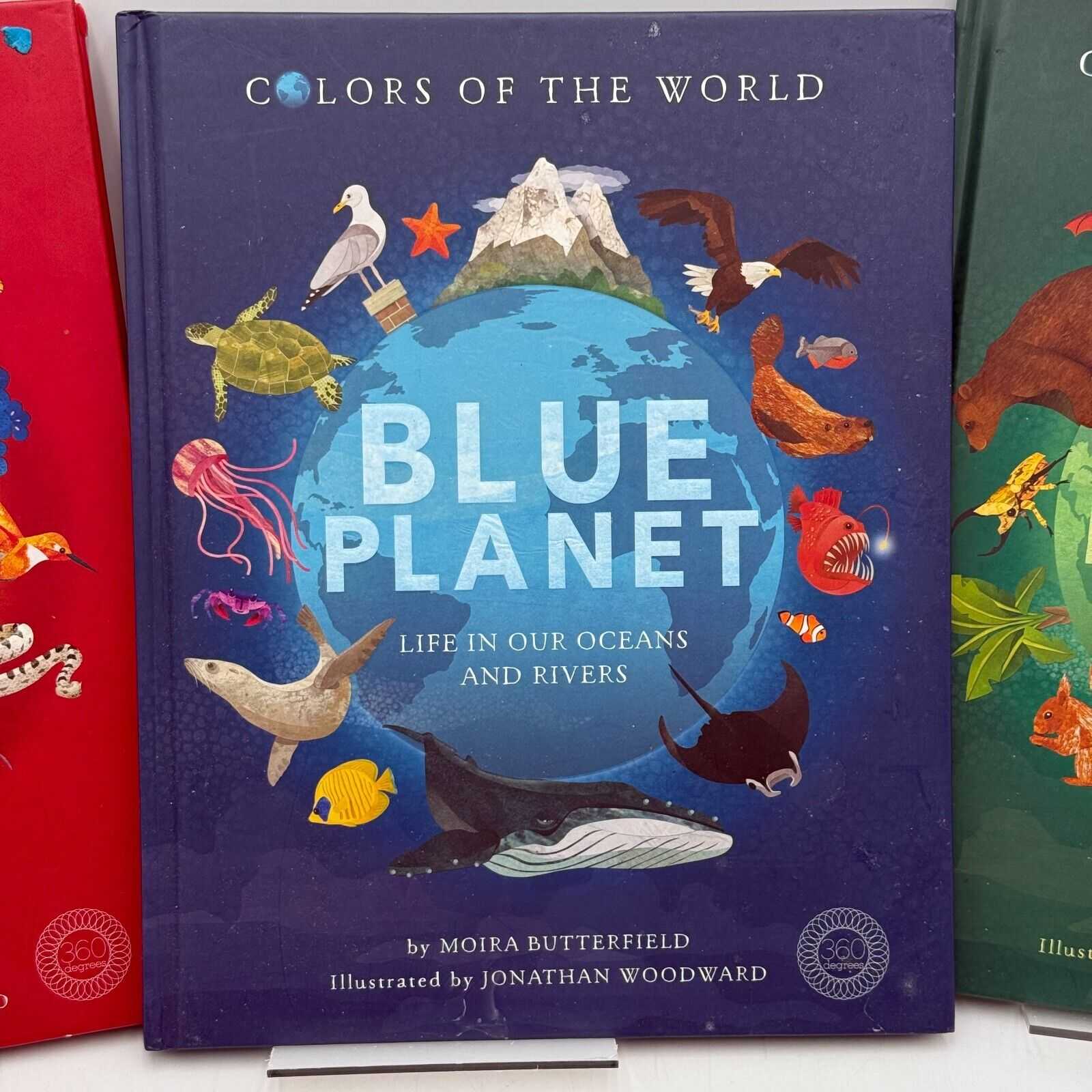 Set of 3 Kids Planet Books Deserts Oceans Rivers Forests Red Blue Green EX