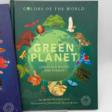 Set of 3 Kids Planet Books Deserts Oceans Rivers Forests Red Blue Green EX