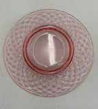 Set of 8 Imperial Glass Diamond Quilted Pink Lunchen Plate