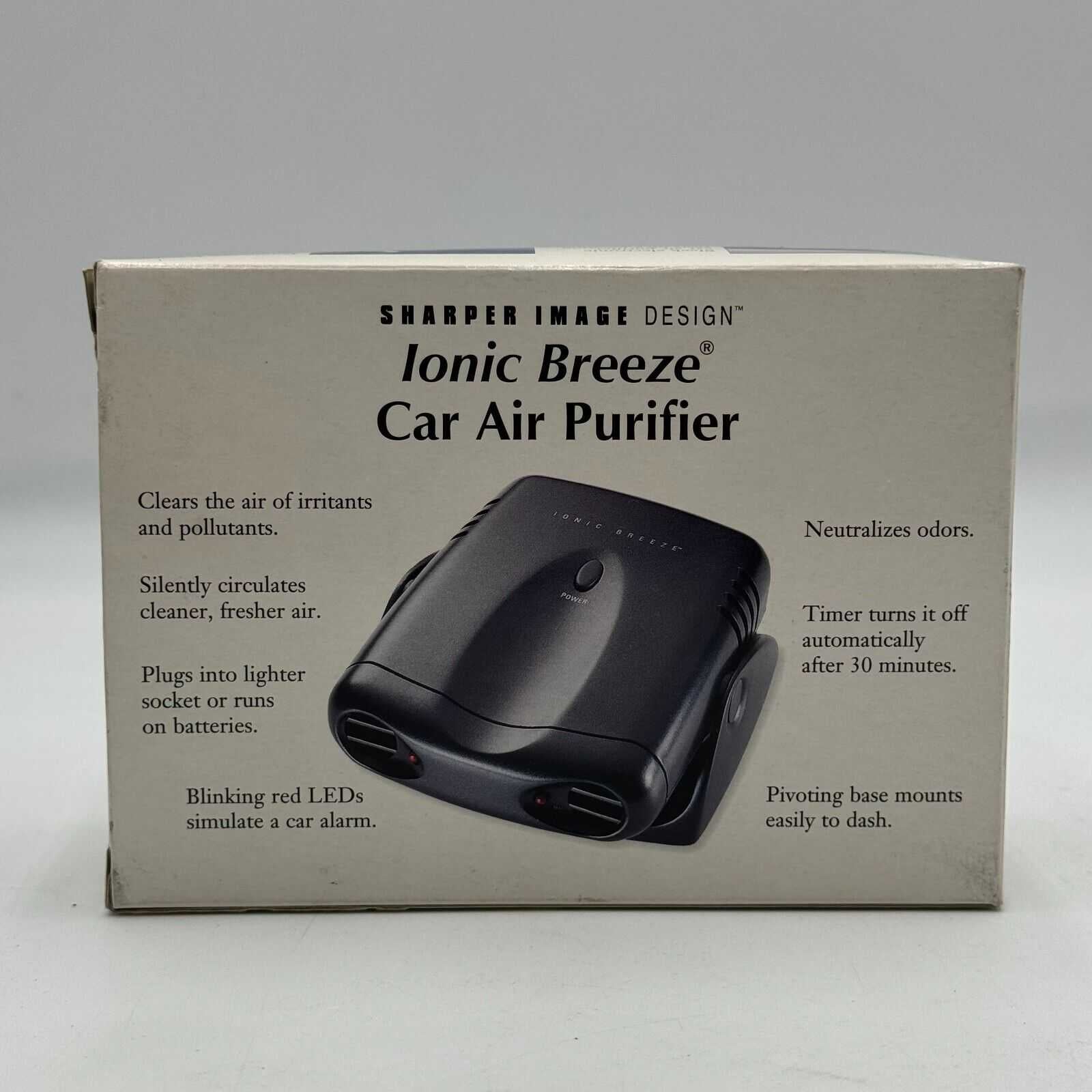 Sharper Image Design Ionic Breeze Car Air Purifier #SI633 battery or plug in NIB