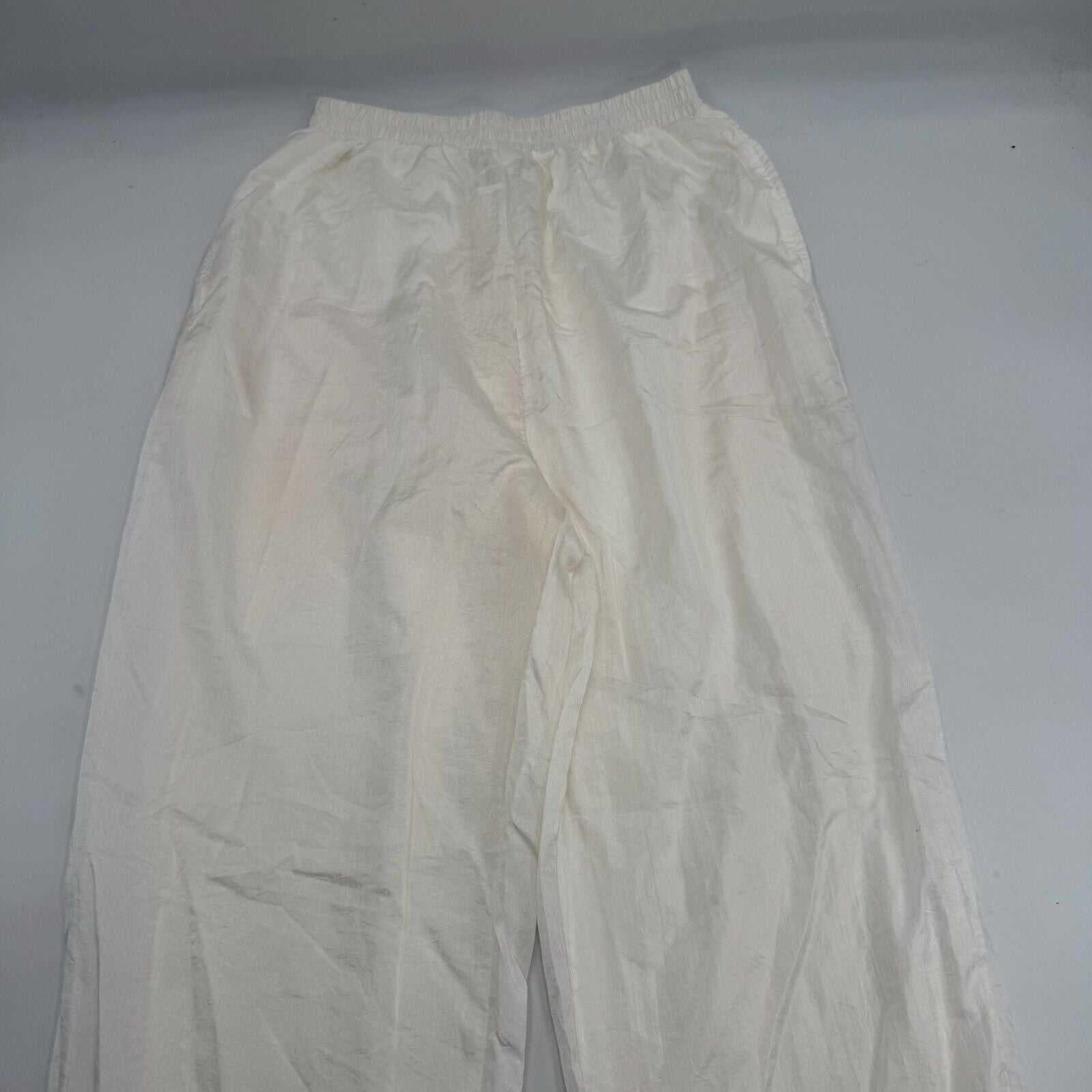 Slade Baggy Nylon Pants Loungewear Sweatpants White Cream Women’s Size M Medium