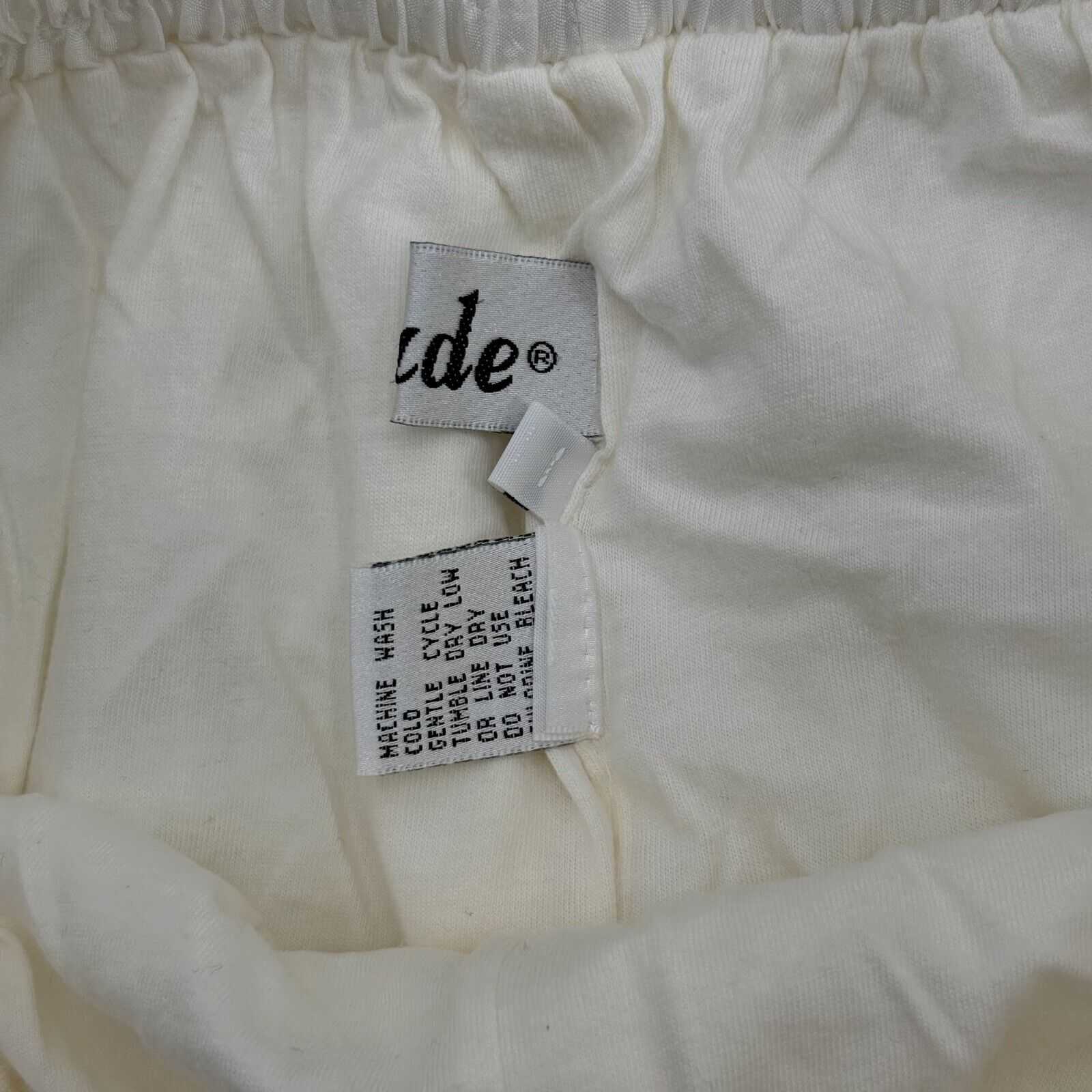 Slade Baggy Nylon Pants Loungewear Sweatpants White Cream Women’s Size M Medium