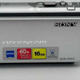 Sony DCR-SX63 16 GB Camcorder - Silver - No Charger Or Battery