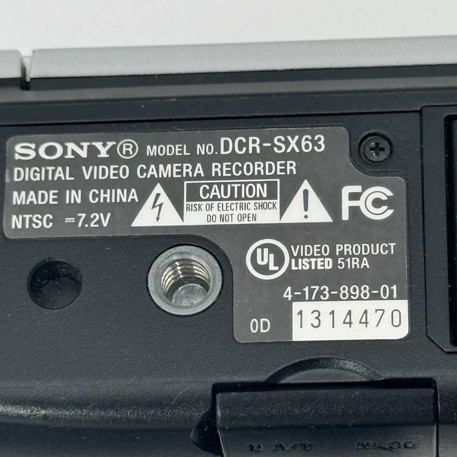 Sony DCR-SX63 16 GB Camcorder - Silver - No Charger Or Battery