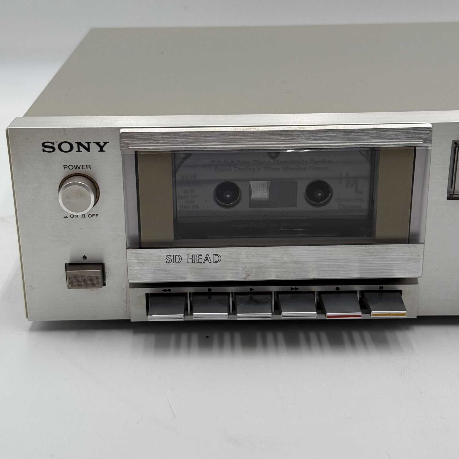 Sony Stereo Cassette Deck TC-K22 SD Head Rare Silver Tested Works - Read Desc