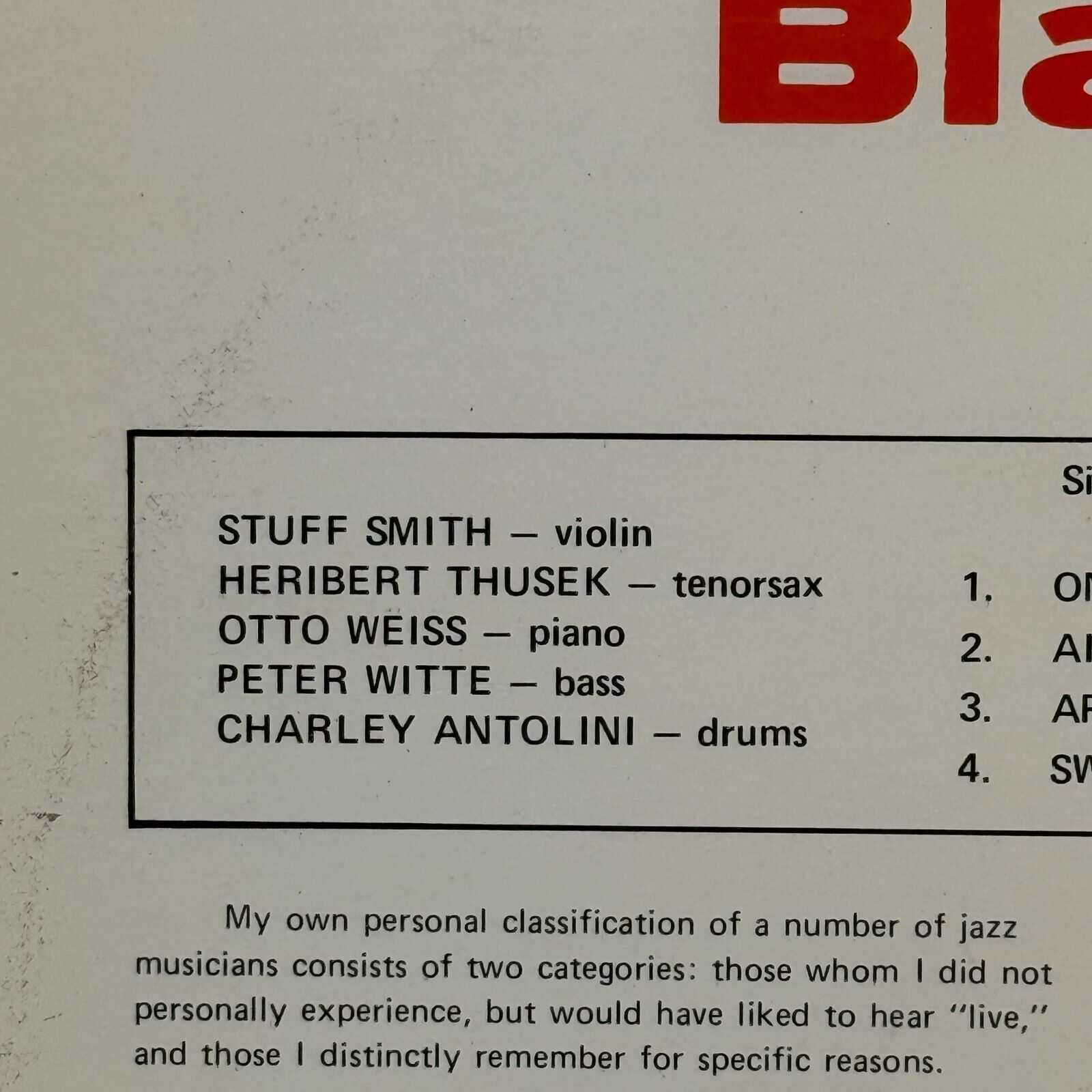 Stuff Smith - Black Violin GER LP 1967