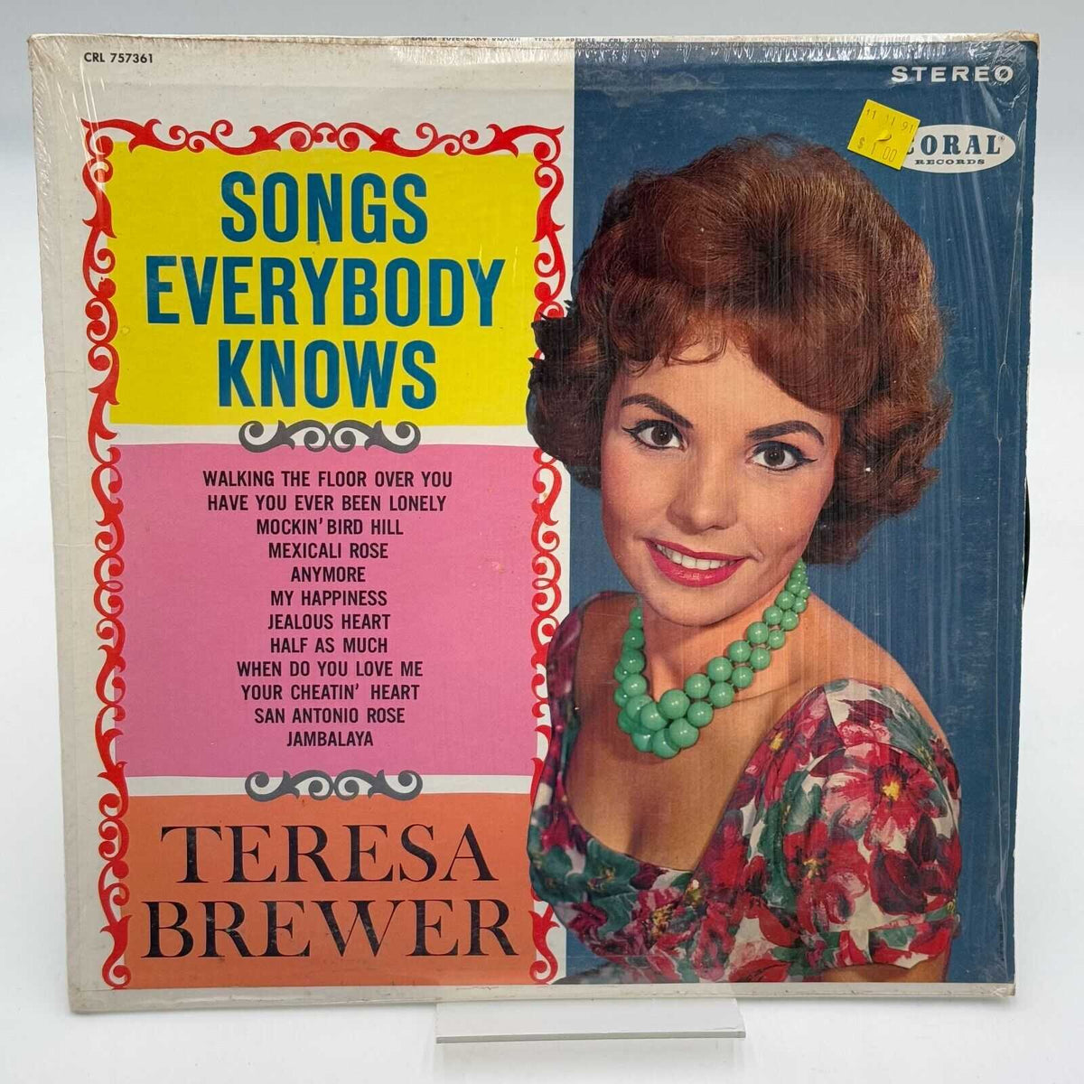 Teresa Brewer ‎– Songs Everybody Knows Coral 1961 Vinyl LP (Pop)