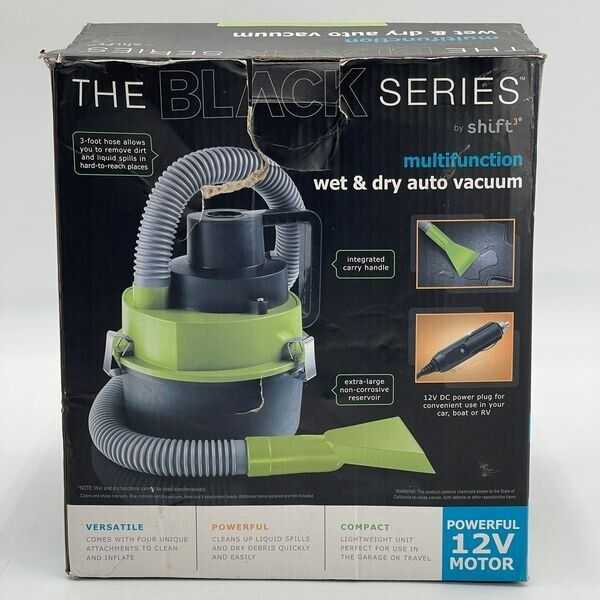 The Black Series Mulitfunction Wet & Dry Vacuum 12V Motor 12DC Plug