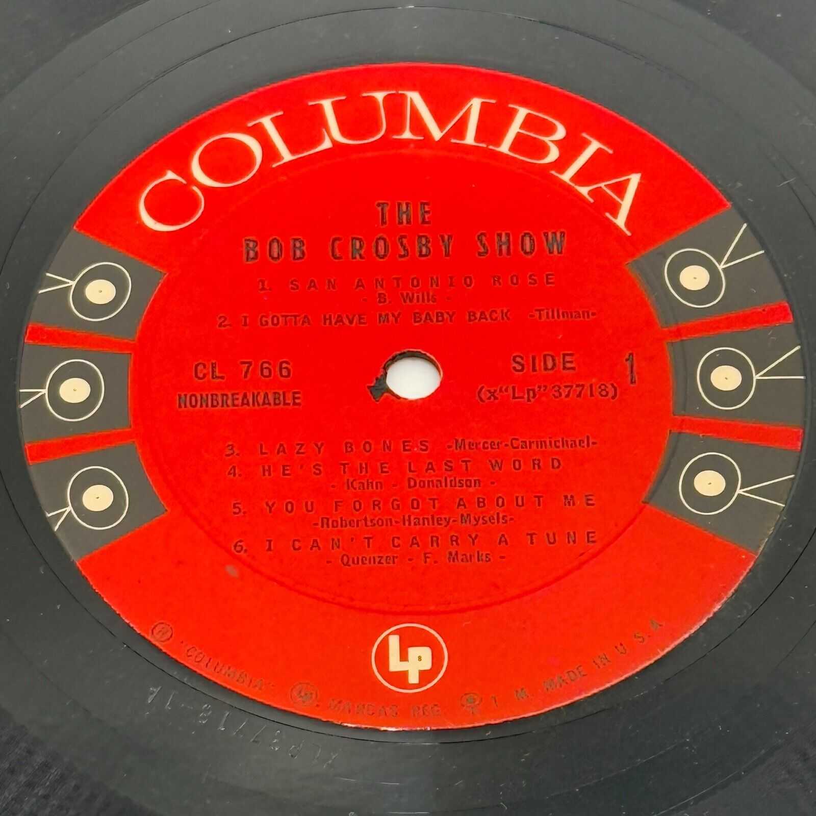 The Bob Crosby Show Columbia – CL 766 Pop Jazz Vinyl LP Album 1955 Rare