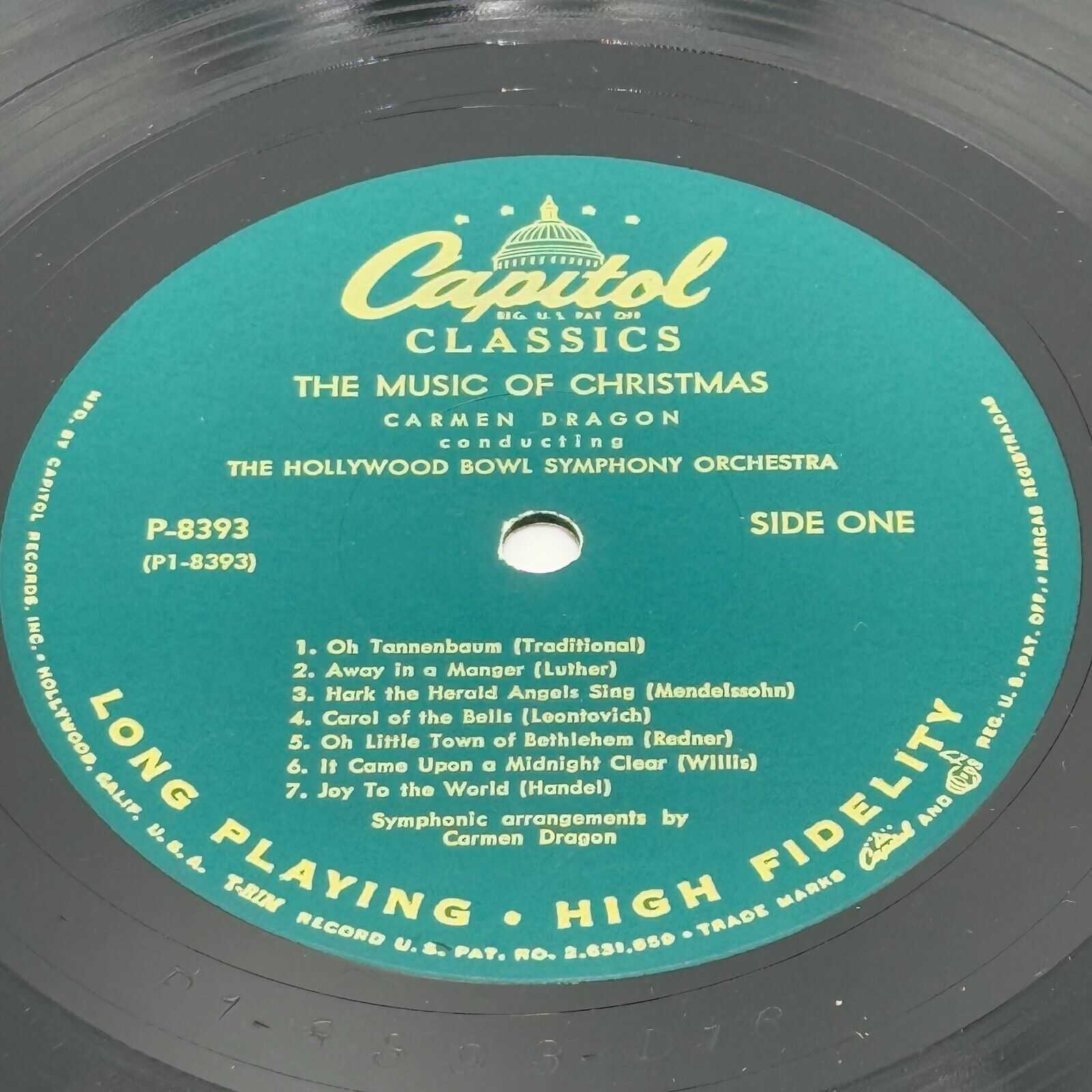 The Hollywood Bowl Symphony Orchestra- The Music of Christmas- Capital P8393