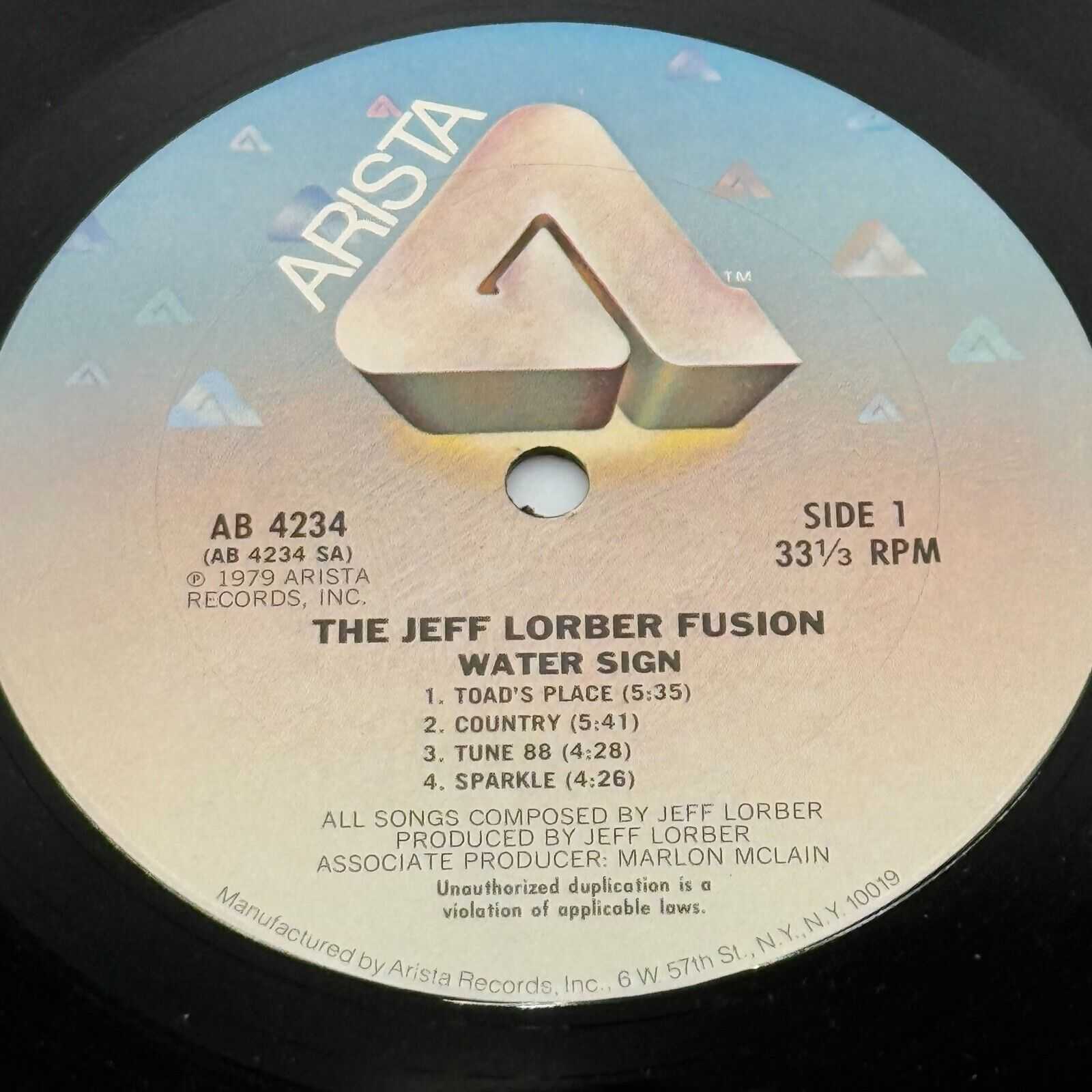 The Jeff Lorber Fusion - Water Sign Vinyl Lp Record