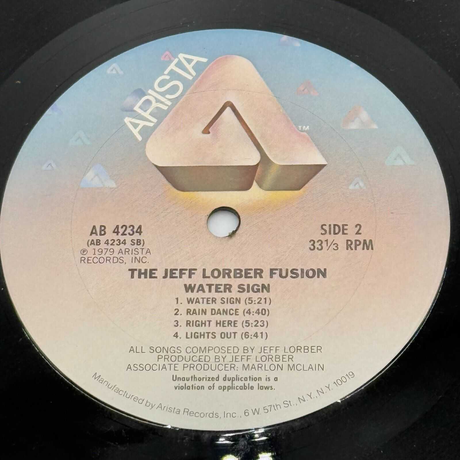 The Jeff Lorber Fusion - Water Sign Vinyl Lp Record