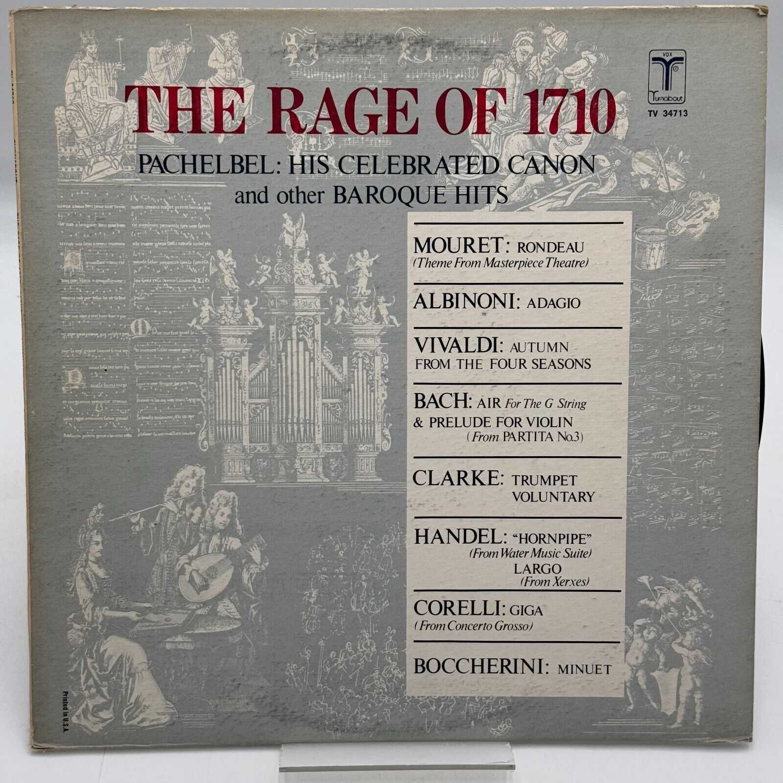 The Rage of 1710 Pachelbel His Celebrated Canon and other Baroque Hits TV 34713