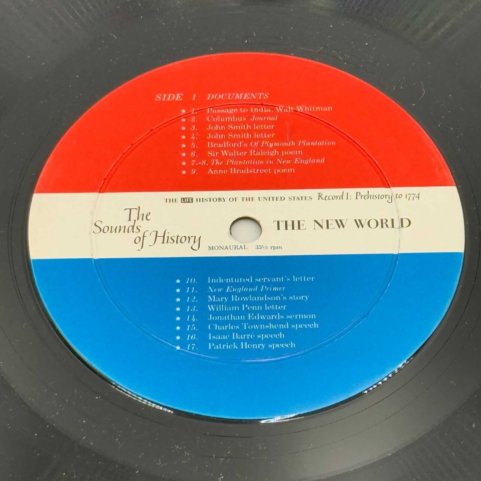 The Sounds of History The New World Record 1 Vinyl LP Record Time Life