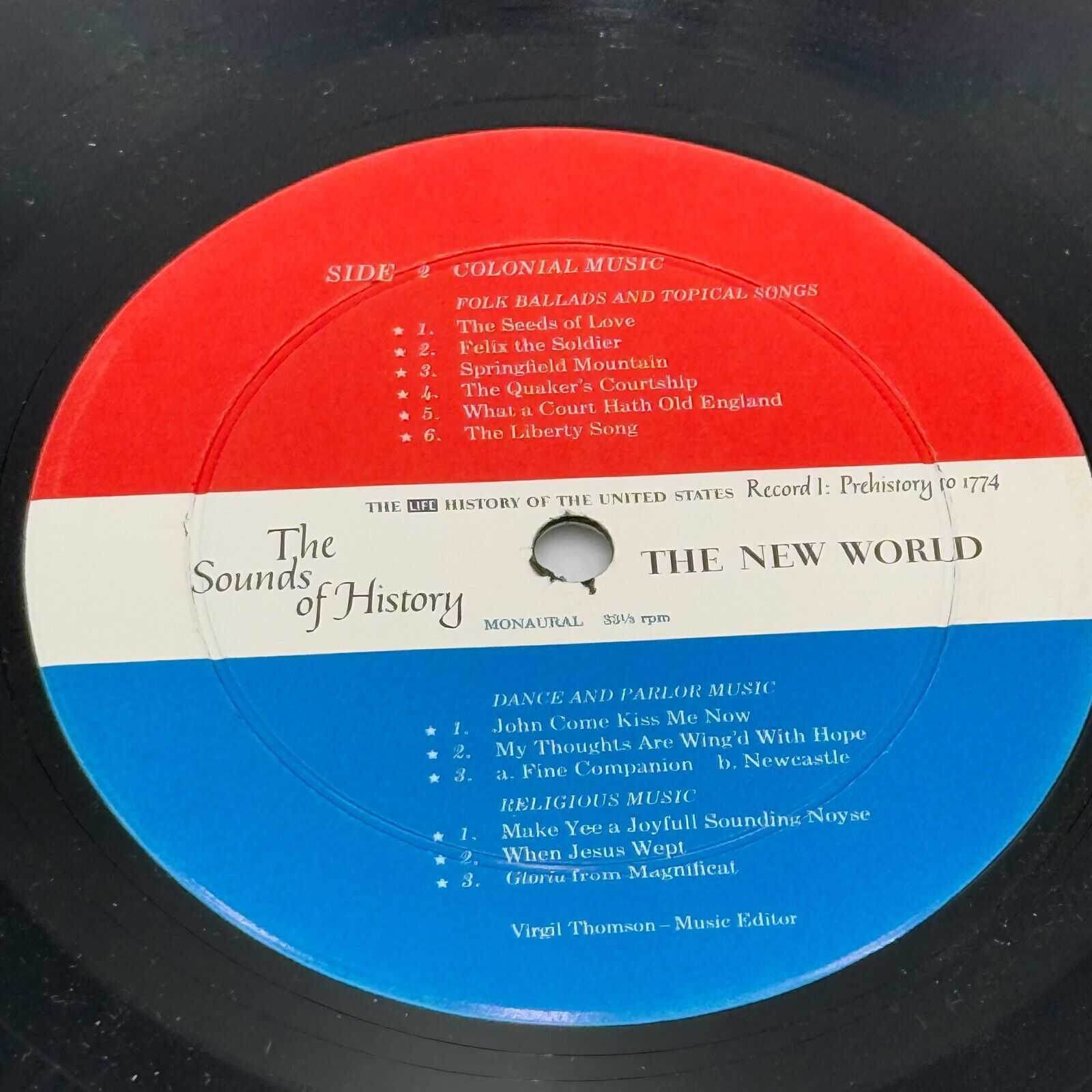 The Sounds of History The New World Record 1 Vinyl LP Record Time Life