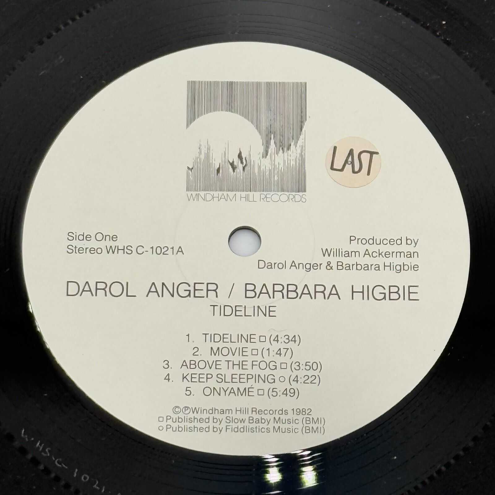 Tideline by Darol Anger & Barbara Higbie (LP, 1982) Violin & piano