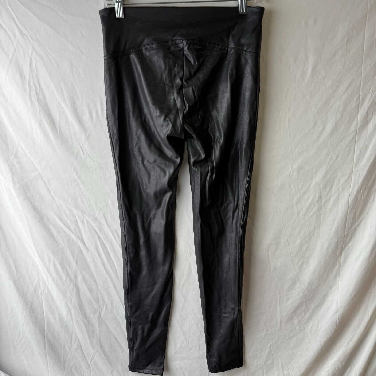 Time & Tru Faux Leather Pants Black Leggings Women’s Size M 8-10 Medium