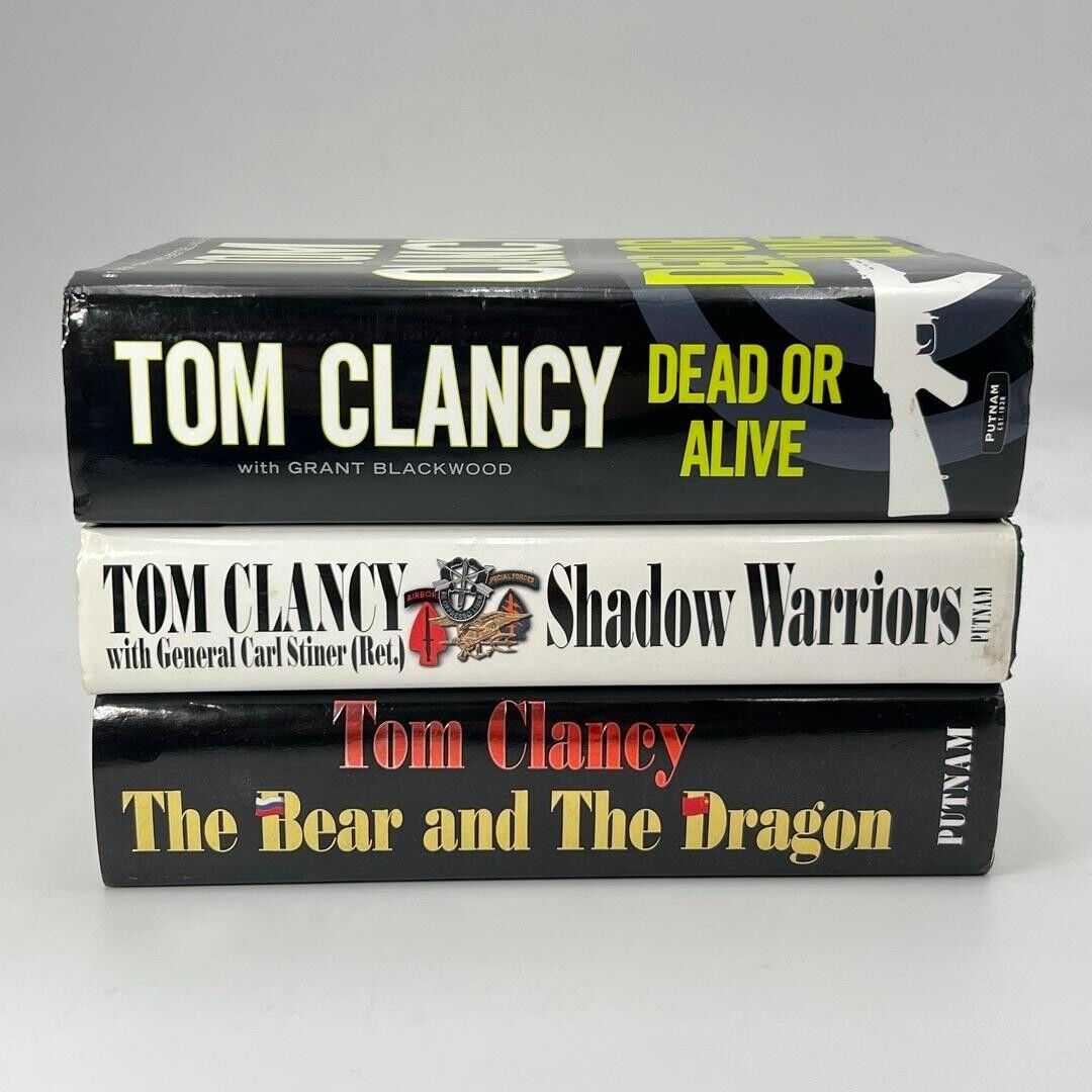 Tom Clancy Lot of 3 Books Bear Dragon Shadow Warriors Dead Alive Hardcover