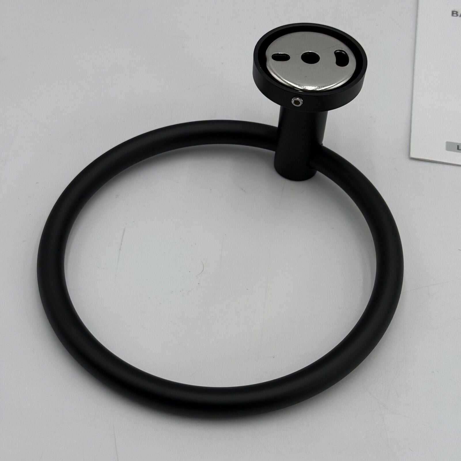 Towel Holder for Bathroom Wall Matte Black Towel Ring 304 Stainless Steel