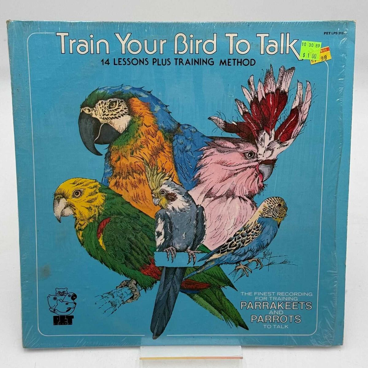 Train Your Bird to Talk 14 Lessons Plus Training Method Vinyl LP, 1976 PET 3137