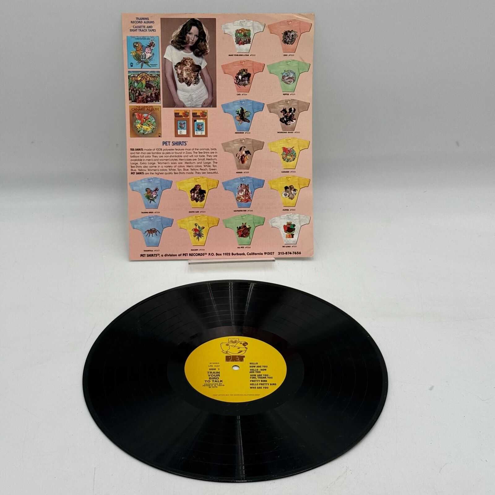 Train Your Bird to Talk 14 Lessons Plus Training Method Vinyl LP, 1976 PET 3137