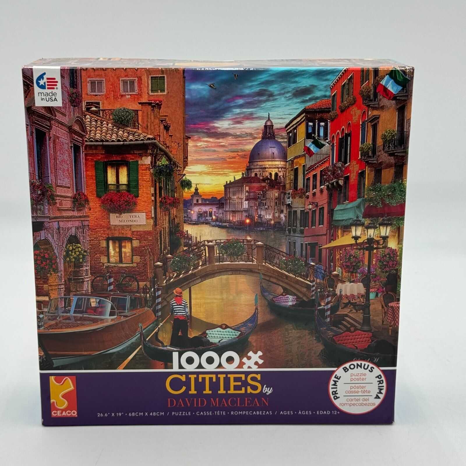 VENICE CITIES by David Maclean Jigsaw Puzzle 1000 Pieces Ceaco Poster