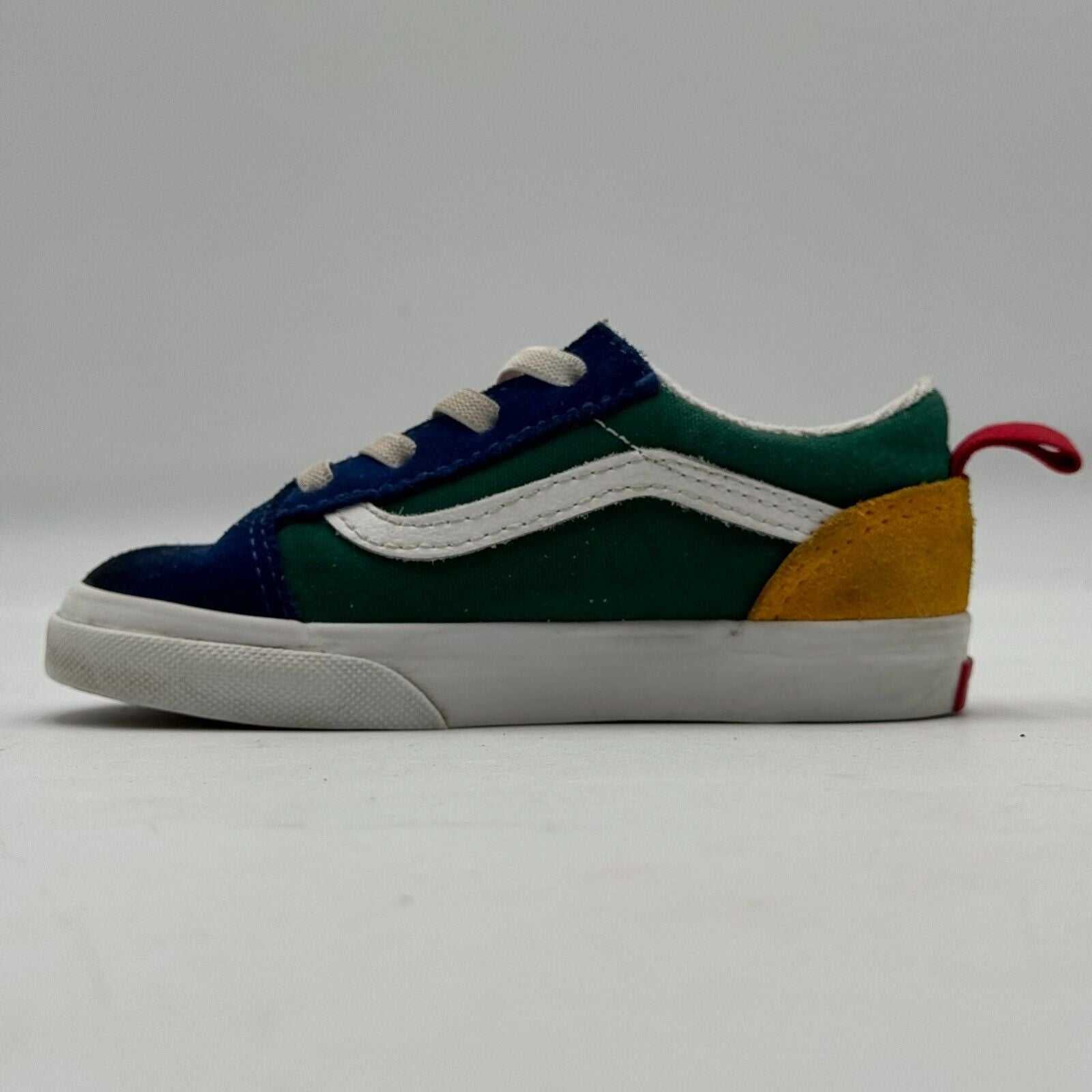 Vans Old Skool Yacht Club Shoes Green Blue Red White 500714 Toddler US Size 9