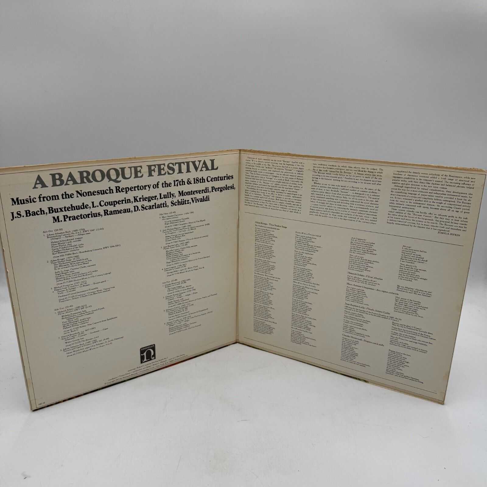 Various - A Baroque Festival (2xLP, Comp, RE) VG+ - 3331734699