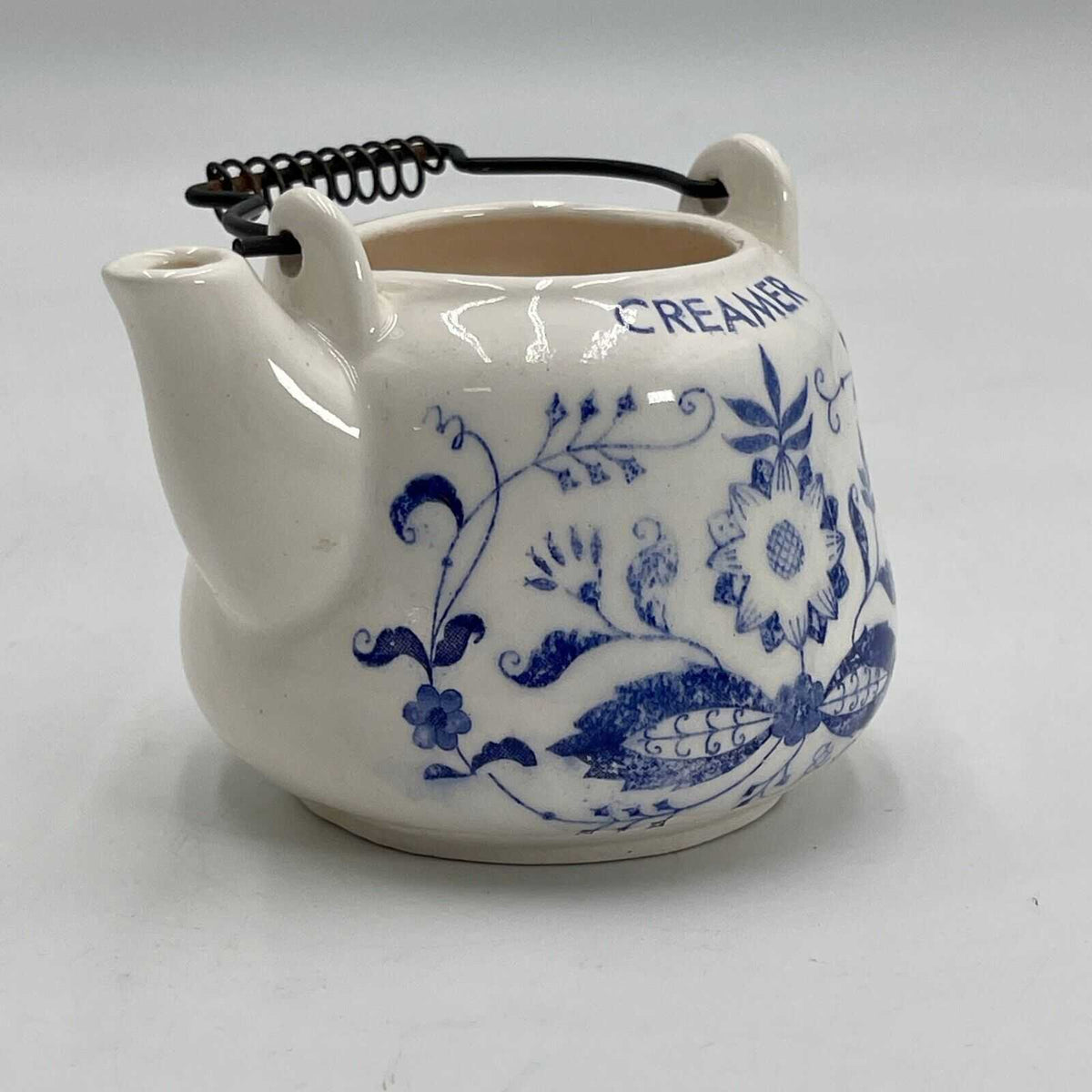 Vintage CM CHADWICK BLUE ONION 6 Inch Ceramic Teapot Made in JAPAN - NO LID