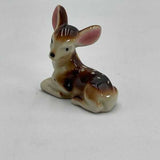 Vintage Deer Fawn Doe Laying Down Ceramic Figurine Made In Japan