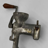 Vintage Hand Crank Metal Meat Grinder with Clamp