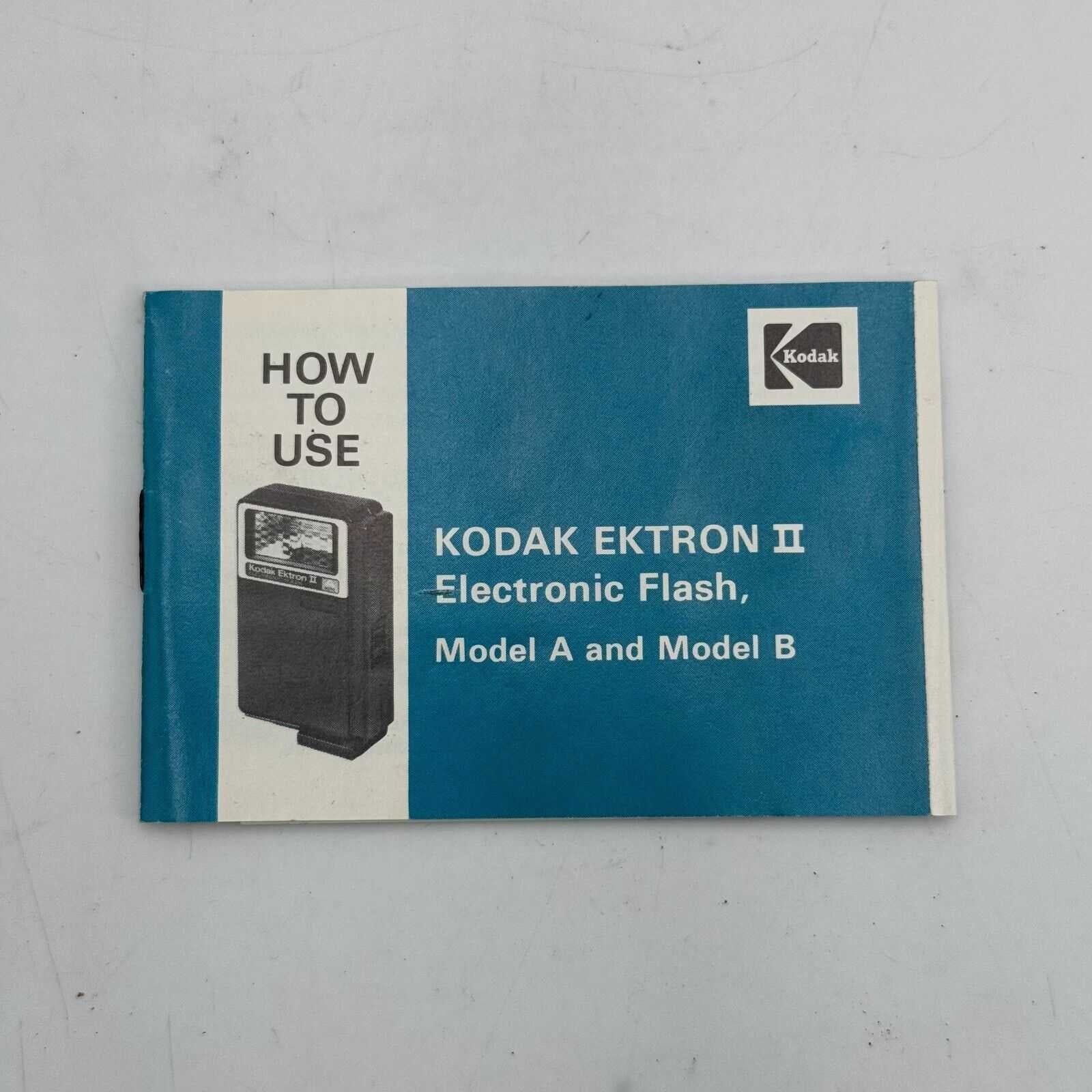 Vintage Kodak Ektron II Model A Electronic Flash - Original Box Manual Untested