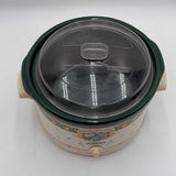 Vintage Rival Crock Pot Slow Cooker Garden of Good Things 5 Qt Model 3355 unused