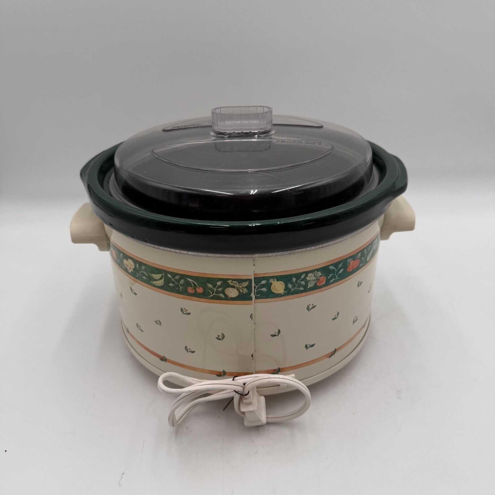 Vintage Rival Crock Pot Slow Cooker Garden of Good Things 5 Qt Model 3355 unused