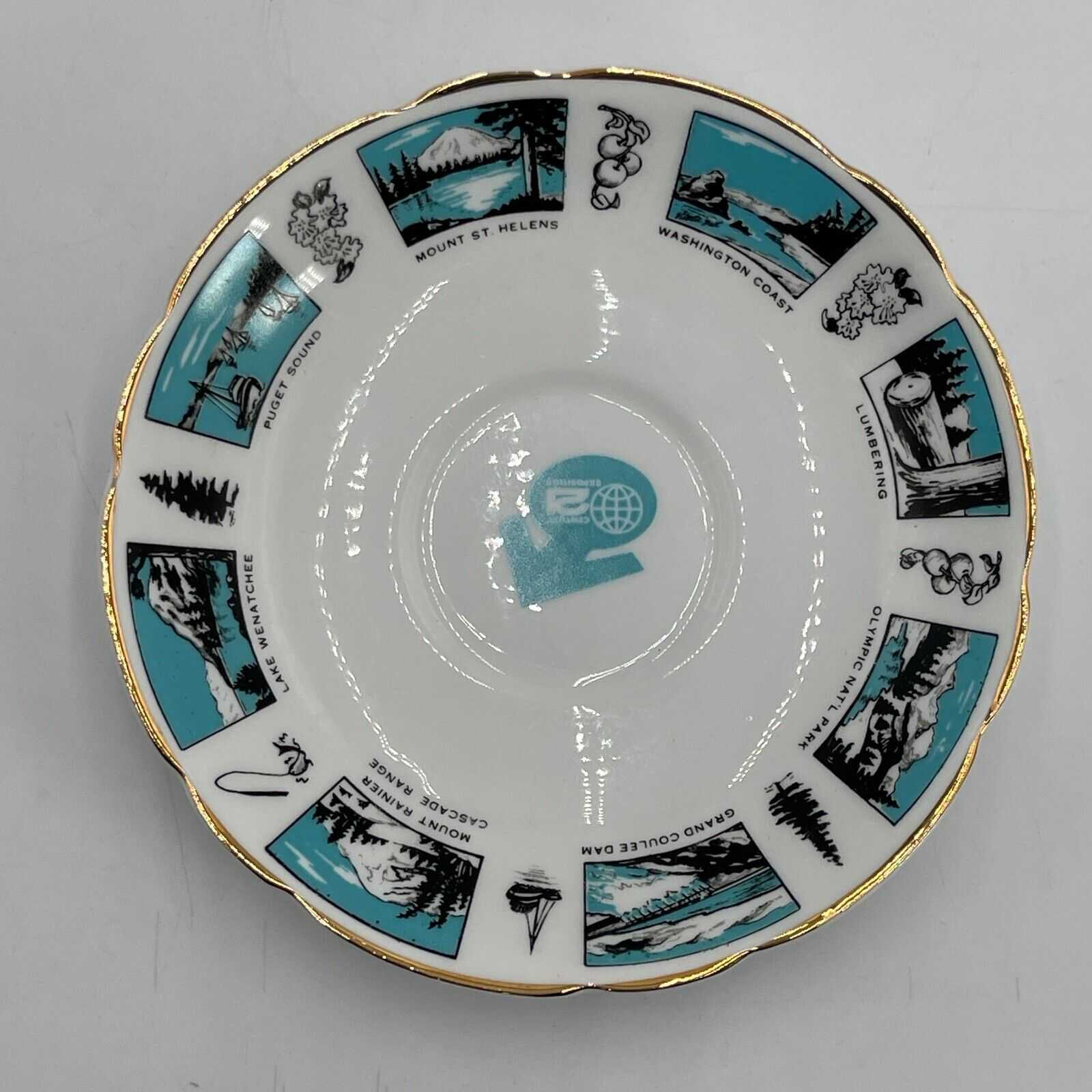 Vintage Seattle World's Fair 1962 Space Needle Bone China Saucer