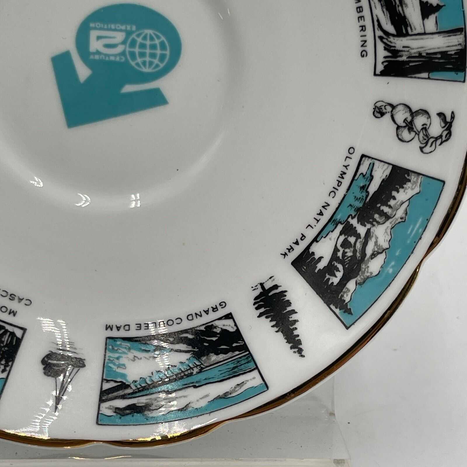 Vintage Seattle World's Fair 1962 Space Needle Bone China Saucer