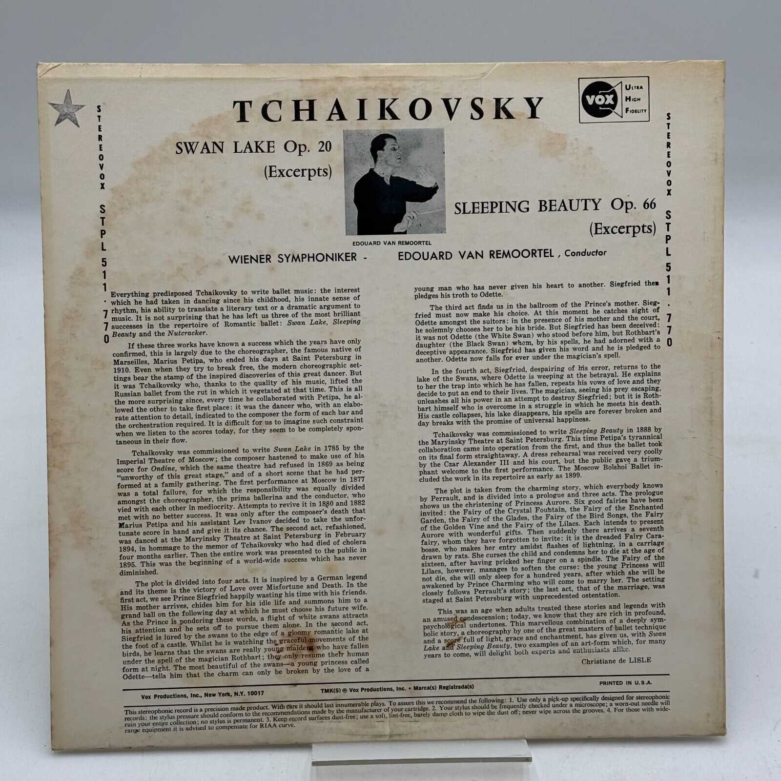 Vox - Tchaikovsky Ballets Swan Lake & The Sleeping Beauty - STPL 511 770