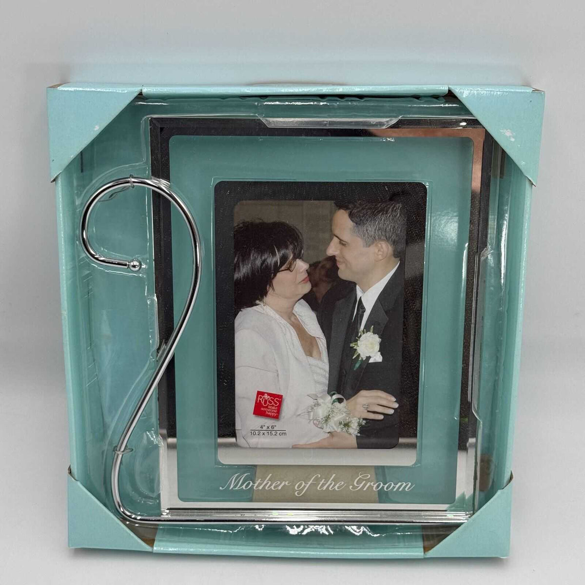 Wedding Picture Frame Mother of the Groom 4x6 Photo Silver Metal & Glass NIB