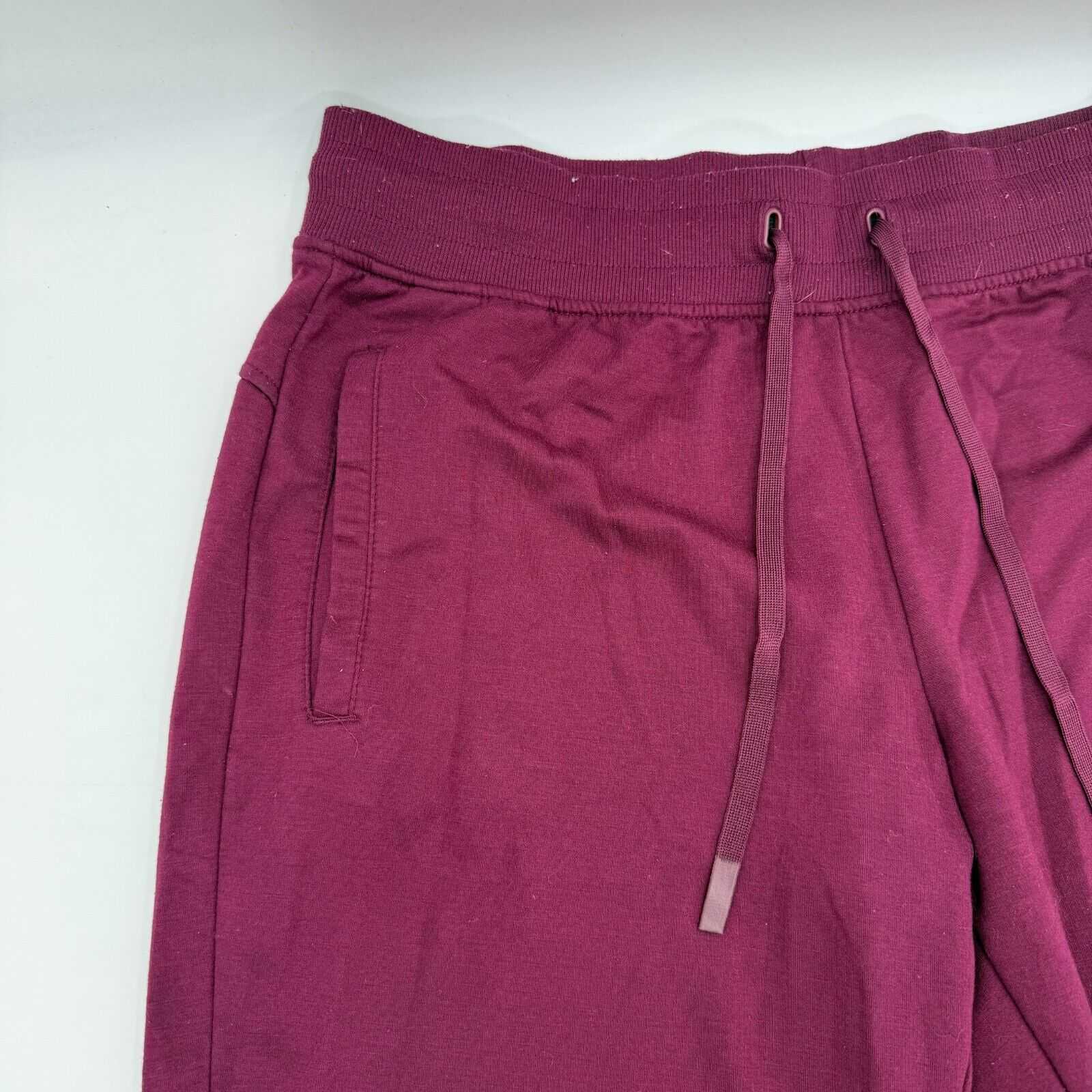 Women’s Athletic Pants Sweatpants Drawstring Pockets Maroon Size Large 12-14